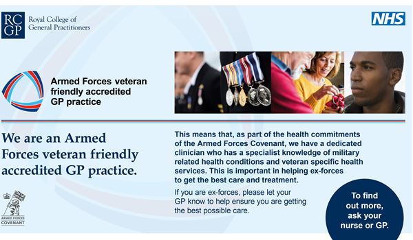 armed forces accredited family gp practice - to find out more ask your gp